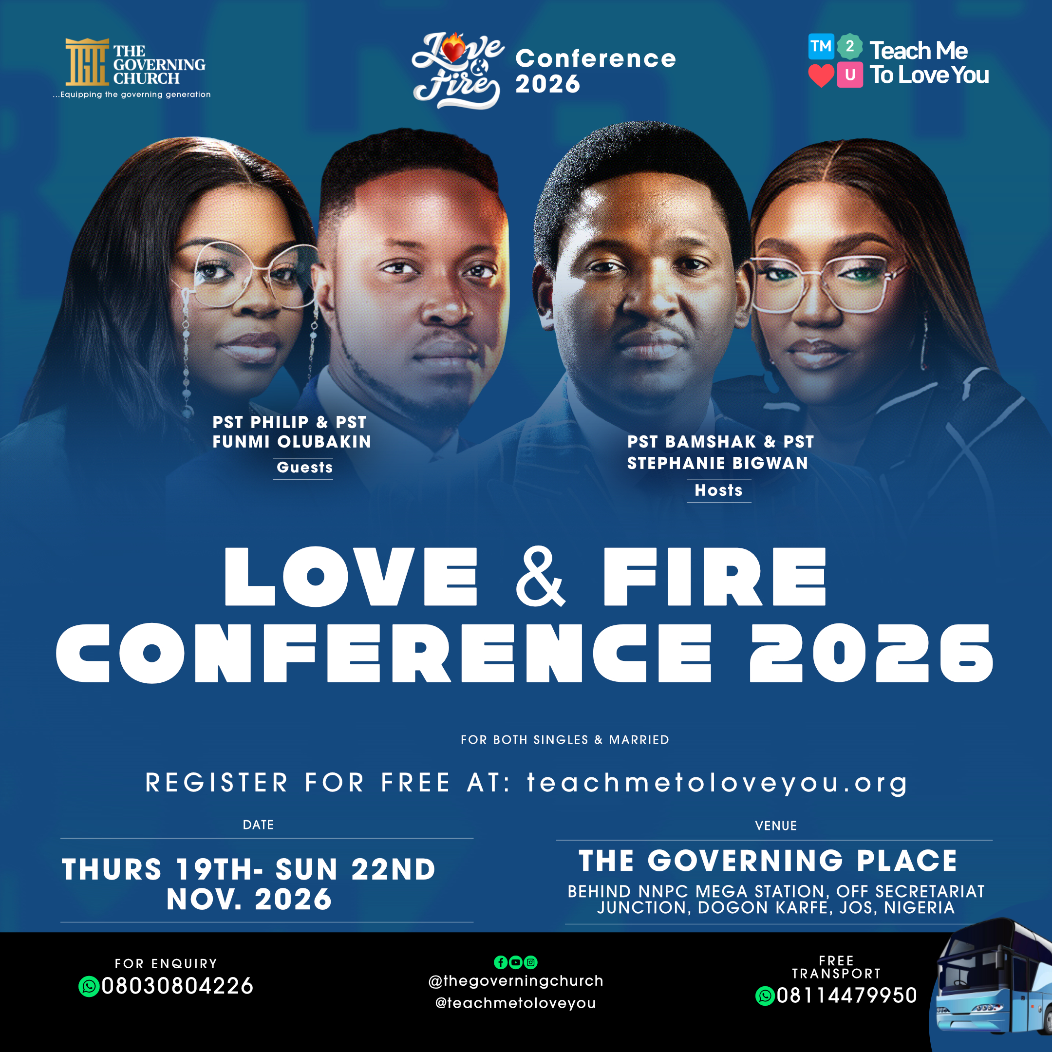 Flier for LOVE AND FIRE CONFERENCE 2026